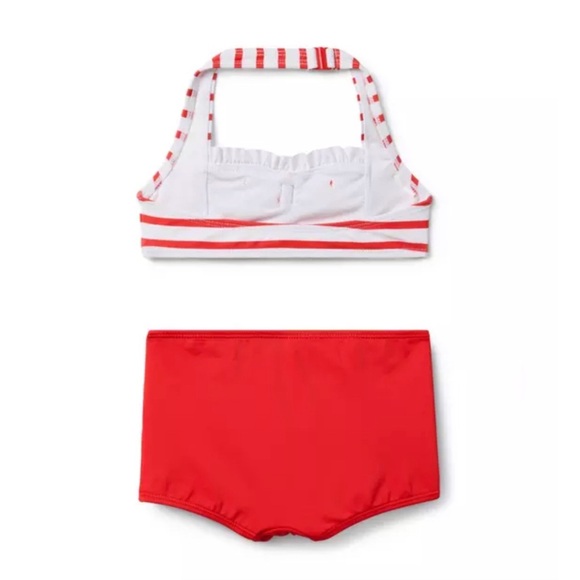 Brand New Janie & Jack Girls Red & White Striped 2-Piece Swimsuit, Size 3, NWT - Picture 2 of 3